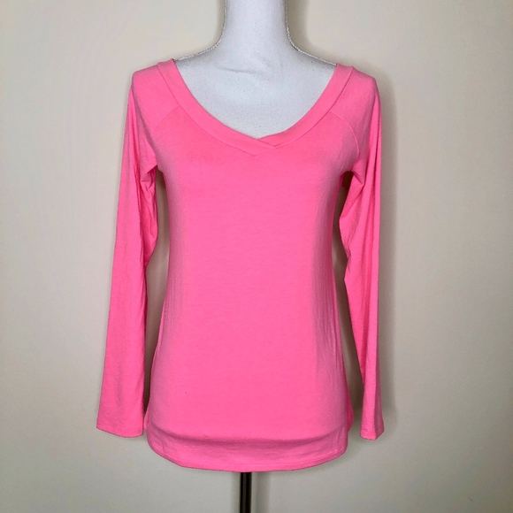 Lilly Pulitzer Tops - Lilly Pulitzer Hot Pink Long Sleeve Tee
